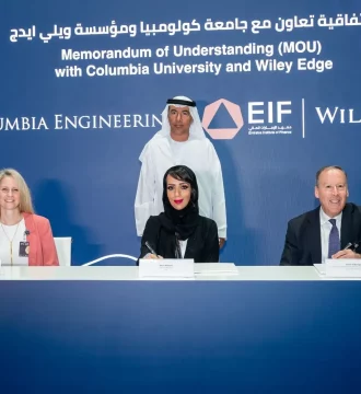 Columbia University and Wiley Edge MOU signing with EIF